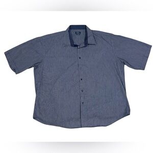 Ben Sherman Men's Blue / white Short Sleeve Button Down Shirt. 4XL